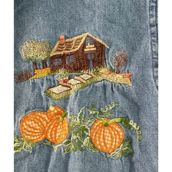 Vintage Victoria Jones Button Up  Long Sleeves Autumn/Fall Jean Shirt (READ) - Picture 4 of 9